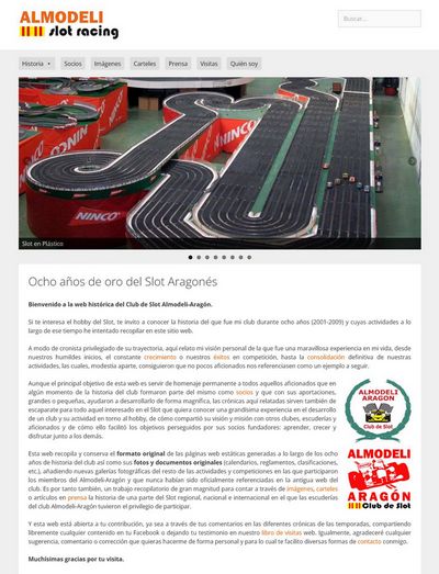 Web Histórica Almodeli-Aragón Club de Slot (2001-2009)